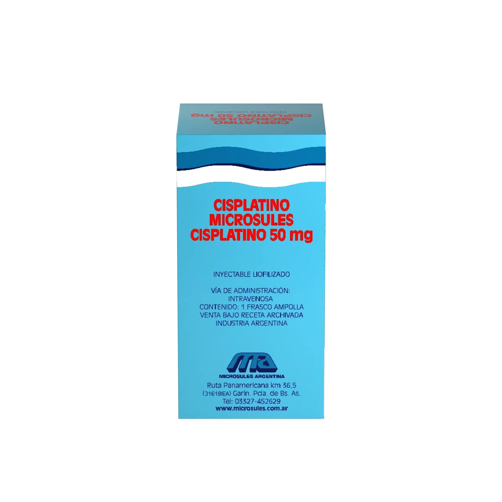 CISPLATINO MICROSULES 50 mg f.a.x 1 — imagen 1