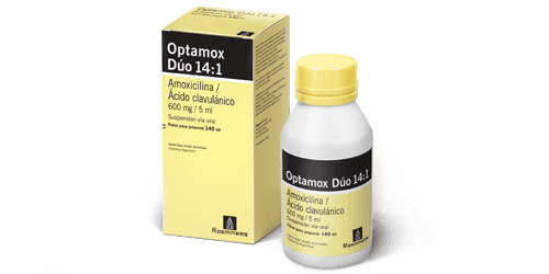 OPTAMOX DUO 14:1 susp.ped.x 140 ml — imagen 1