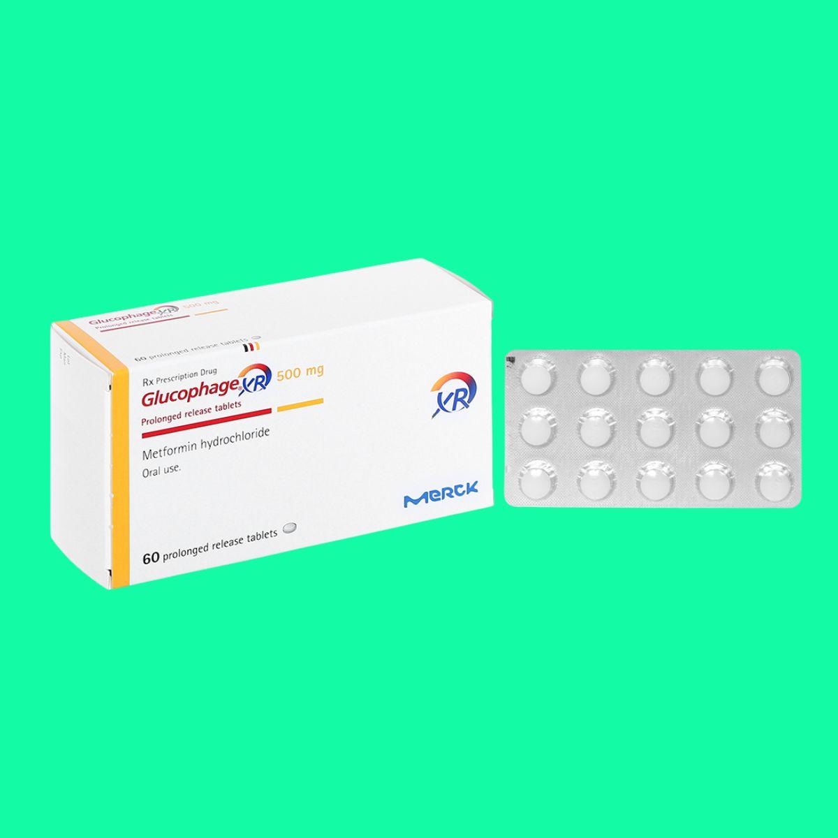 GLUCOPHAGE XR 500 LP 500 mg comp.x 60 — imagen 1