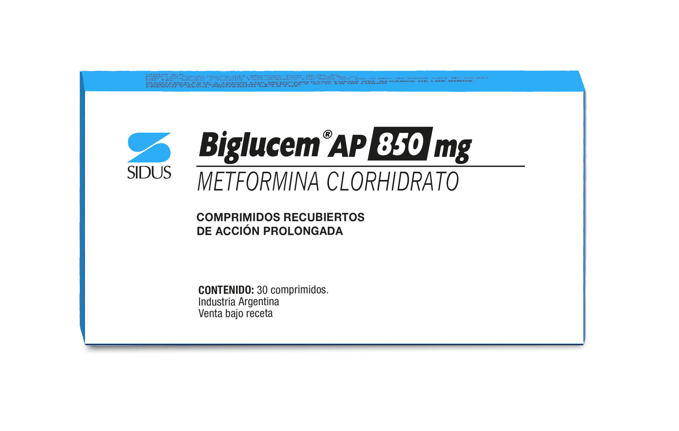 BIGLUCEM AP 850 mg comp.x 30 — imagen 1