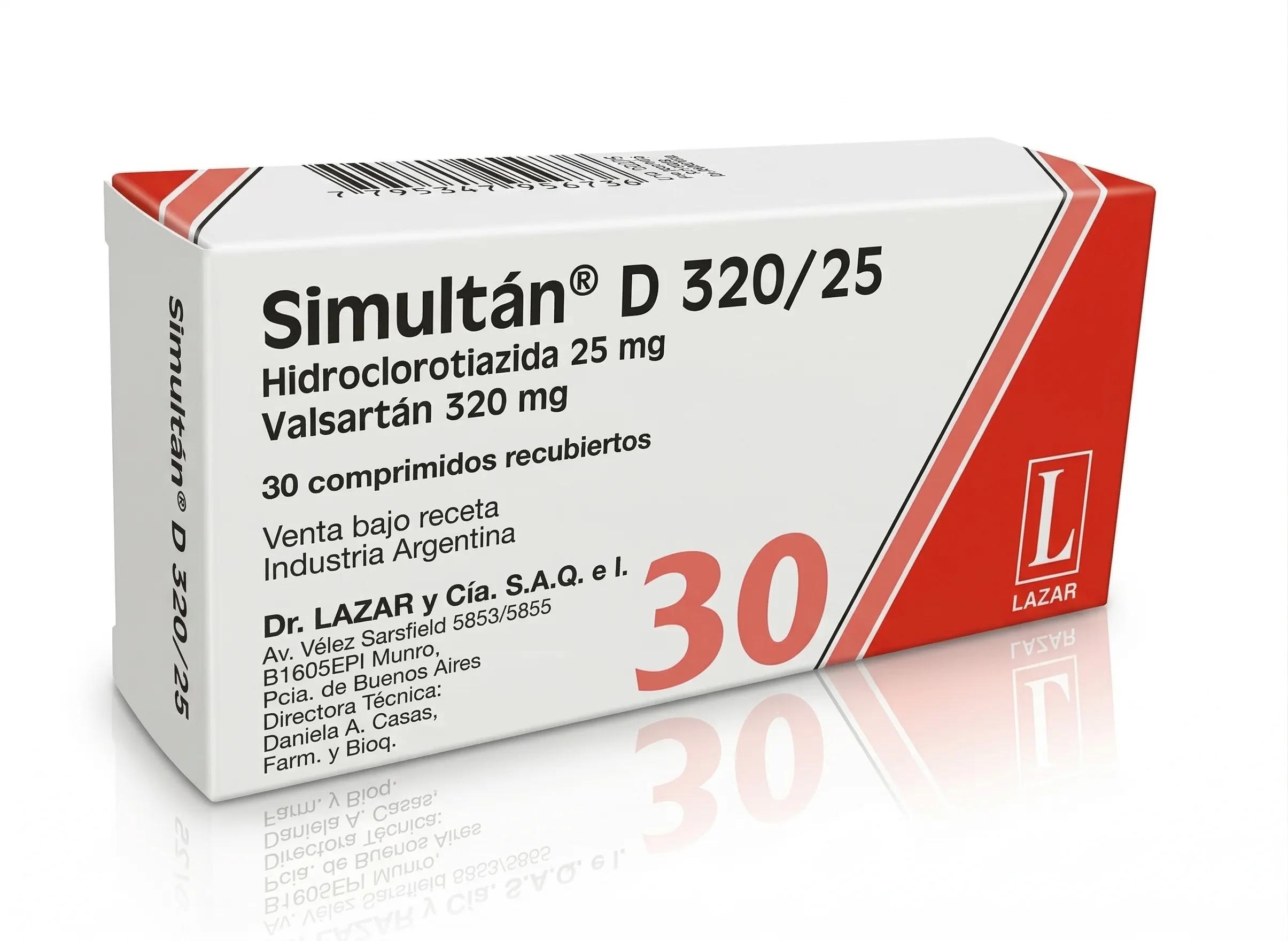 SIMULTAN D 320/25 mg comp.rec.x 30 — imagen 1